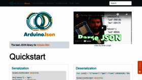 What Arduinojson.org website looked like in 2022 (2 years ago)
