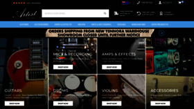 What Artistguitars.com.au website looked like in 2022 (2 years ago)