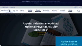 What Aspetar.com website looked like in 2022 (2 years ago)