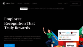 What Award.co website looked like in 2022 (4 years ago)