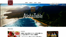 What Alohatable.com website looked like in 2022 (2 years ago)