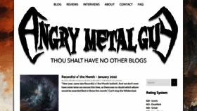 What Angrymetalguy.com website looked like in 2022 (2 years ago)