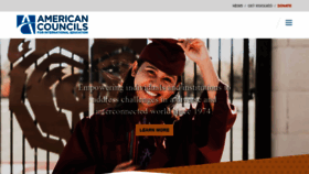 What Americancouncils.org website looked like in 2022 (2 years ago)