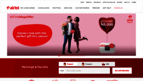 What Airtel.com.ng website looked like in 2022 (2 years ago)