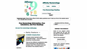 What Affinitynumerology.com website looked like in 2022 (2 years ago)