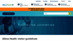 What Allinahealth.org website looked like in 2022 (2 years ago)