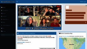 What Animecons.com website looked like in 2022 (3 years ago)