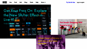What Ableton.com website looked like in 2022 (2 years ago)