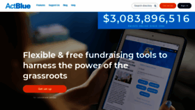 What Actblue.com website looked like in 2022 (3 years ago)