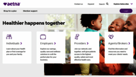 What Aetna.com website looked like in 2022 (2 years ago)
