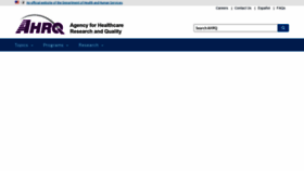 What Ahrq.gov website looked like in 2022 (2 years ago)