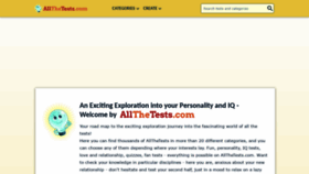 What Allthetests.com website looked like in 2022 (2 years ago)