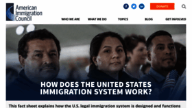 What Americanimmigrationcouncil.org website looked like in 2022 (2 years ago)