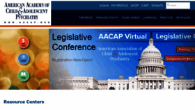 What Aacap.org website looked like in 2022 (2 years ago)