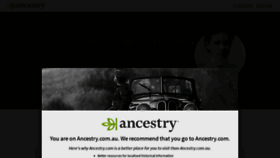 What Ancestry.com.au website looked like in 2022 (2 years ago)