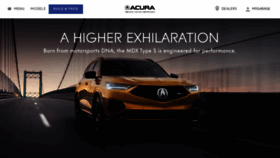 What Acura.ca website looked like in 2022 (2 years ago)