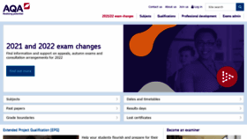 What Aqa.org.uk website looked like in 2022 (2 years ago)