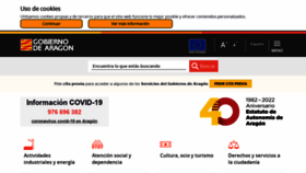 What Aragon.es website looked like in 2022 (2 years ago)