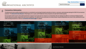 What Archives.gov website looked like in 2022 (2 years ago)