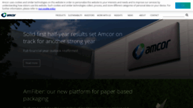 What Amcor.com website looked like in 2022 (2 years ago)