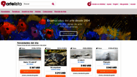 What Artelista.com website looked like in 2022 (2 years ago)