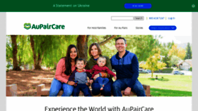 What Aupaircare.com website looked like in 2022 (2 years ago)