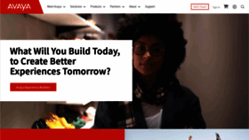 What Avaya.com website looked like in 2022 (3 years ago)