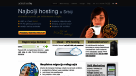 What Adriahost.rs website looked like in 2022 (3 years ago)