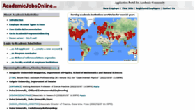 What Academicjobsonline.org website looked like in 2022 (2 years ago)