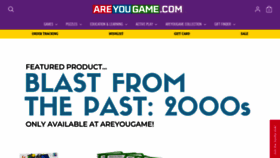 What Areyougame.com website looked like in 2022 (2 years ago)
