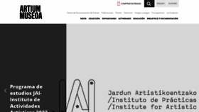 What Artium.eus website looked like in 2022 (2 years ago)