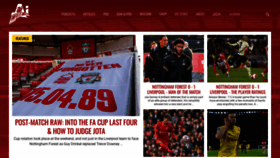 What Anfieldindex.com website looked like in 2022 (2 years ago)