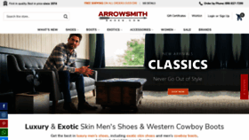 What Arrowsmithshoes.com website looked like in 2022 (2 years ago)