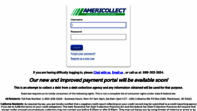 What Americollectpay.com website looked like in 2022 (2 years ago)