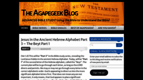 What Agapegeek.com website looked like in 2022 (2 years ago)