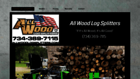What Allwoodlogsplitters.com website looked like in 2022 (2 years ago)
