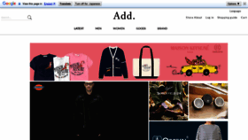 What Add-clothing.com website looked like in 2022 (2 years ago)
