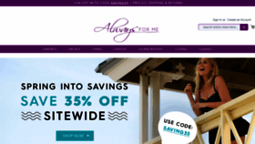 What Alwaysforme.com website looked like in 2022 (2 years ago)