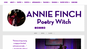 What Anniefinch.com website looked like in 2022 (2 years ago)
