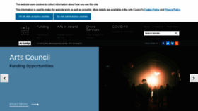What Artscouncil.ie website looked like in 2022 (2 years ago)