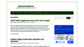 What Africaschoolnews.com website looked like in 2022 (2 years ago)