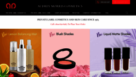 What Audreymorriscosmetics.com website looked like in 2022 (1 year ago)