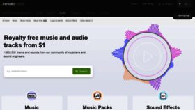 What Audiojungle.net website looked like in 2022 (2 years ago)