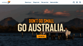 What Australia.com website looked like in 2022 (1 year ago)