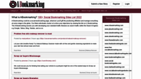 What Abookmarking.com website looked like in 2022 (1 year ago)