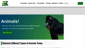 What A-z-animals.com website looked like in 2022 (1 year ago)