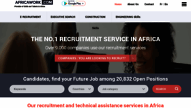 What Africawork.com website looked like in 2022 (1 year ago)