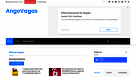 What Angovagas.net website looked like in 2022 (3 years ago)