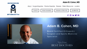 What Adamcohenmd.com website looked like in 2022 (1 year ago)