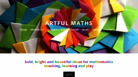 What Artfulmaths.com website looked like in 2022 (1 year ago)